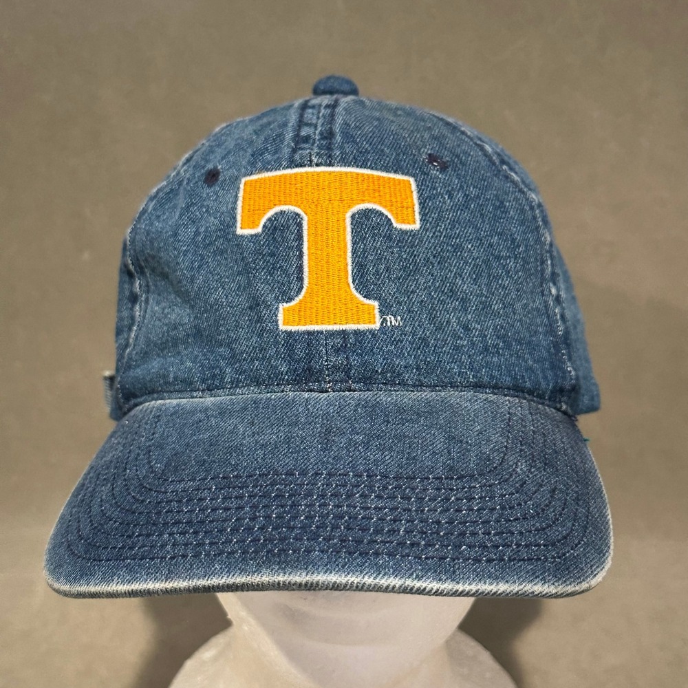 Tennessee Volunteers Hat YoungAn Blue Denim Strapback NCAA Vols Orange T Cap